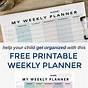 Student Weekly Planner Printable