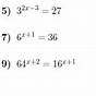 Exponential Equations Worksheets