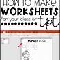 How To Create Worksheets