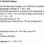 Factor Trinomials Worksheets