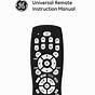 Ge Universal Remote Control Manual