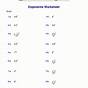 Exponents And Powers Worksheets