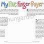 Printable Five Finger Prayer Worksheet
