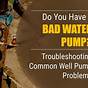 Water Well Pump Troubleshooting Guide