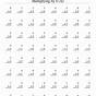 Times Table Work Sheets