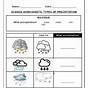 Precipitation Worksheet For Kindergarten