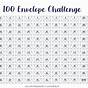 Printable 100 Envelope Challenge Chart