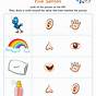 Five Sense Kindergarten Worksheet