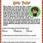 Harry Potter Reading Comprehension Worksheets