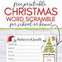Free Printable Christmas Word Scramble Games