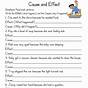 2nd Grade Cause And Effect Worksheet