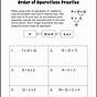 Order Of Operations Worksheets 7th Grade