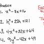 Factor Perfect Square Trinomial Worksheets