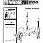 Weider Wesy38321 Home Gym User Manual