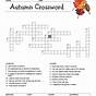 Fall Crossword Puzzle Worksheet