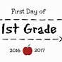 First Day Of First Grade Printable Free