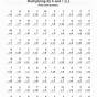 Multiplying By 7 Worksheets