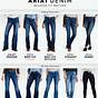 Women's Ariat Jeans Size Chart