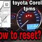 Resetting Tire Pressure Light Toyota Corolla