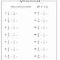 Dividing Fractions Worksheet 6th Grade