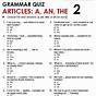 Articles In English Grammar Worksheet Class 2