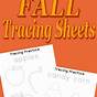 Fall Tracing Worksheets