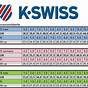 K Swiss Size Chart