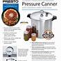 Presto Digital Pressure Canner Manual