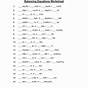 Writing And Balancing Equations Worksheet