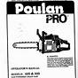 Poulan Pro 295 Chainsaw Manual