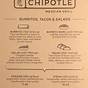 Printable Chipotle Menu Pdf