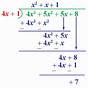 Dividing Polynomials Long Division Remainder