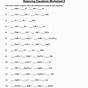 Chemical Equation Worksheet With Answers
