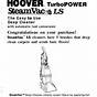 Hoover Steamvac Plus Manual