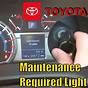 Toyota Highlander Maintenance Light Reset
