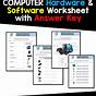 Computer Hardware And Software Worksheets Answer