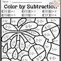 First Grade Math Coloring Worksheet