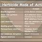 Herbicide Mode Of Action Chart 2021