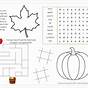 Fall Printable Activity Sheets