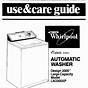 Whirlpool Wfl98hebu Use And Care Guide