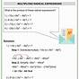Multiplying Radical Expressions Worksheets