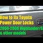 Toyota Camry Door Lock Recall
