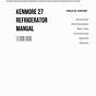 Kenmore Refrigerator Model 106.511 Manual