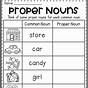 Nouns Proper And Common Worksheets