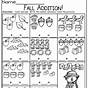 Fall Addition Coloring Worksheet