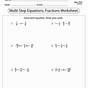 Multi Step Equation Worksheet