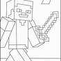 Steve From Minecraft Coloring Page