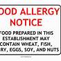 Food Allergy Label Template