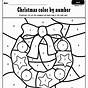 Free Christmas Color By Number Printables For Kindergarten