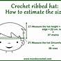Crochet Ribbed Hat Size Chart